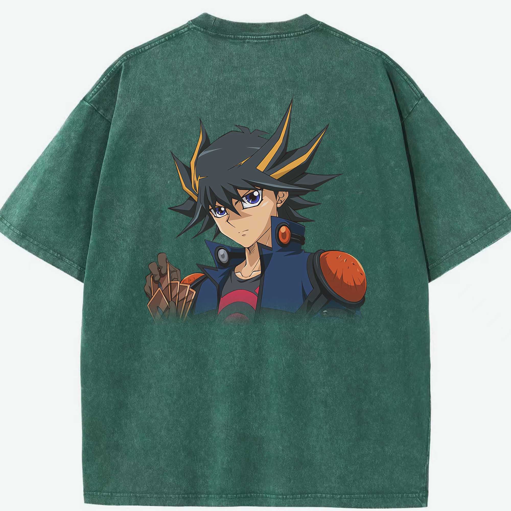 （画像用） 遊☆戯☆王 Yu-Gi-Oh! 綿100% ヴィンテージ風 半袖Tシャツ（背面プリント）